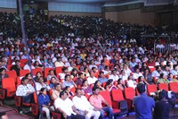 NTR Fans Hungama at Rabhasa Audio Release